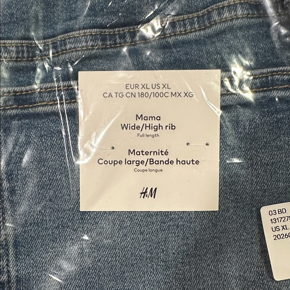 NWT • H&M Mama Wide/High rib Maternity Jean (Full Length) - Picture 3 of 10